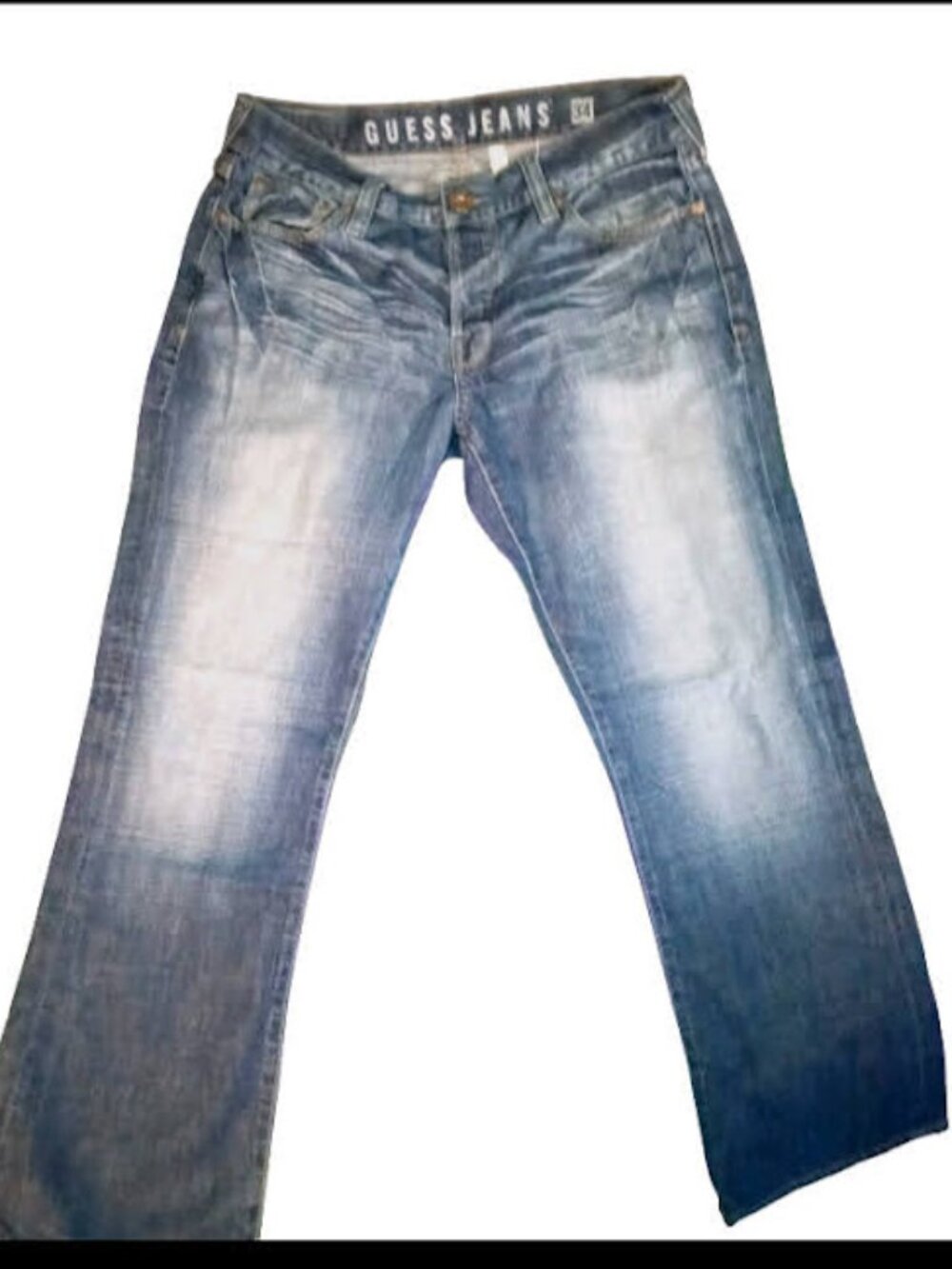 Guess Falcon Boot Cut Men’s Jeans 34x30 Blue Wash Y2K